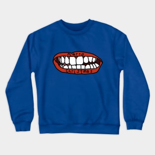 Mouth says Merry Christmas Crewneck Sweatshirt